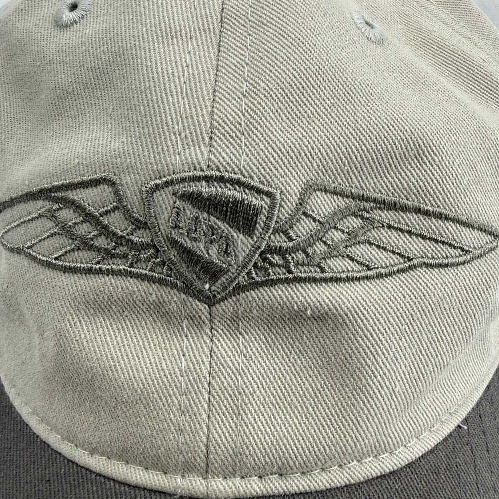 AOPA Pilot Wings Baseball Cap Mens OSFA Gray Cotton Adjustable Strap Hat